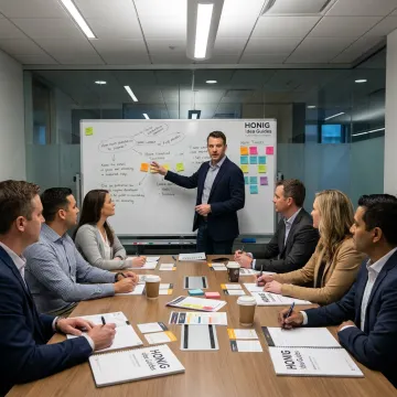 Facilitator leading a corporate team building workshop