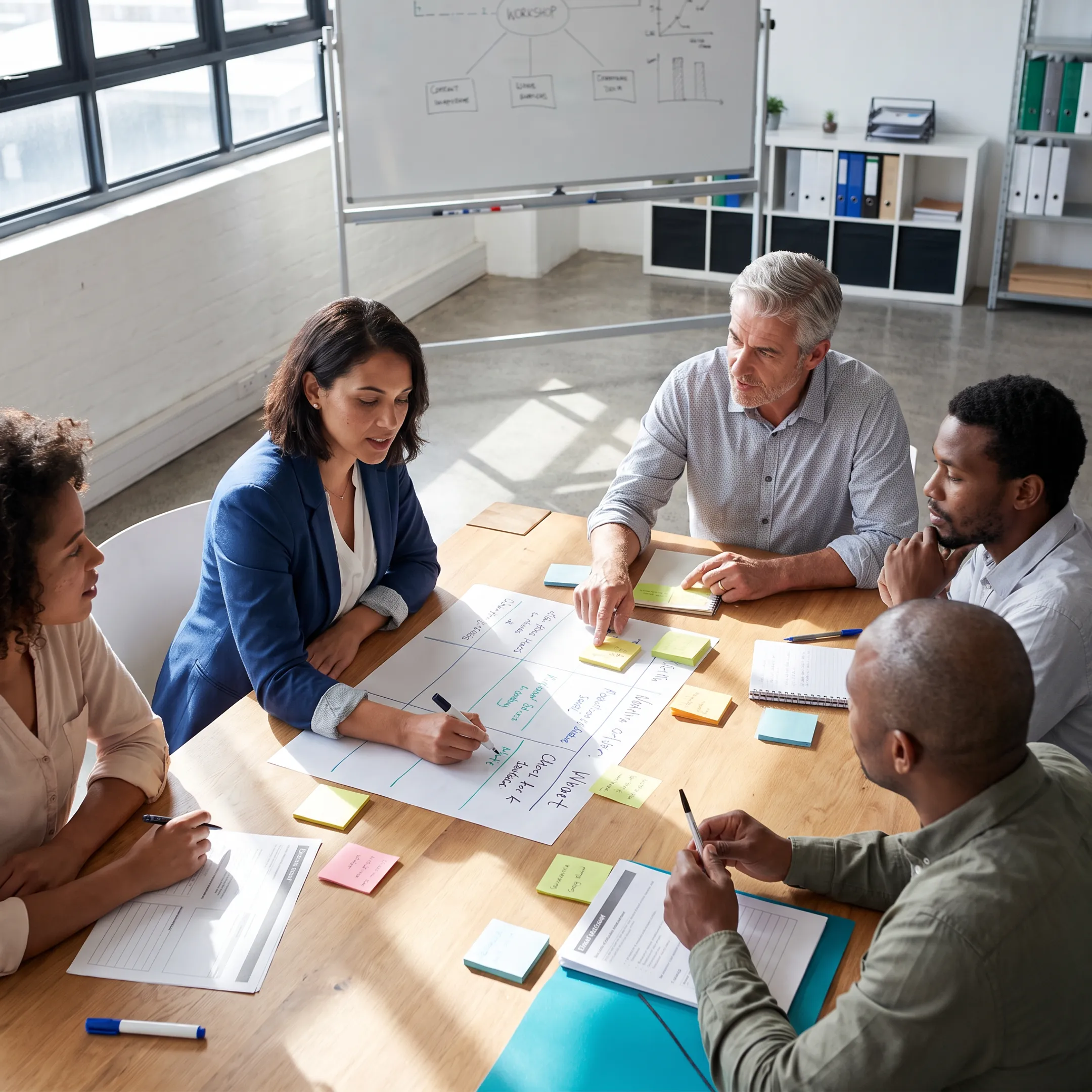 Team participating in a collaborative training workshop
