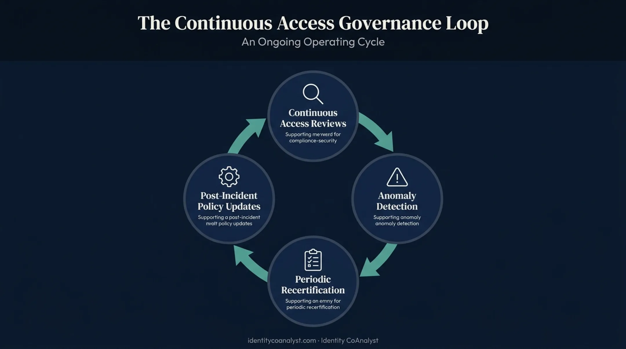 IAM continuous monitoring and governance operating loop cycle diagram