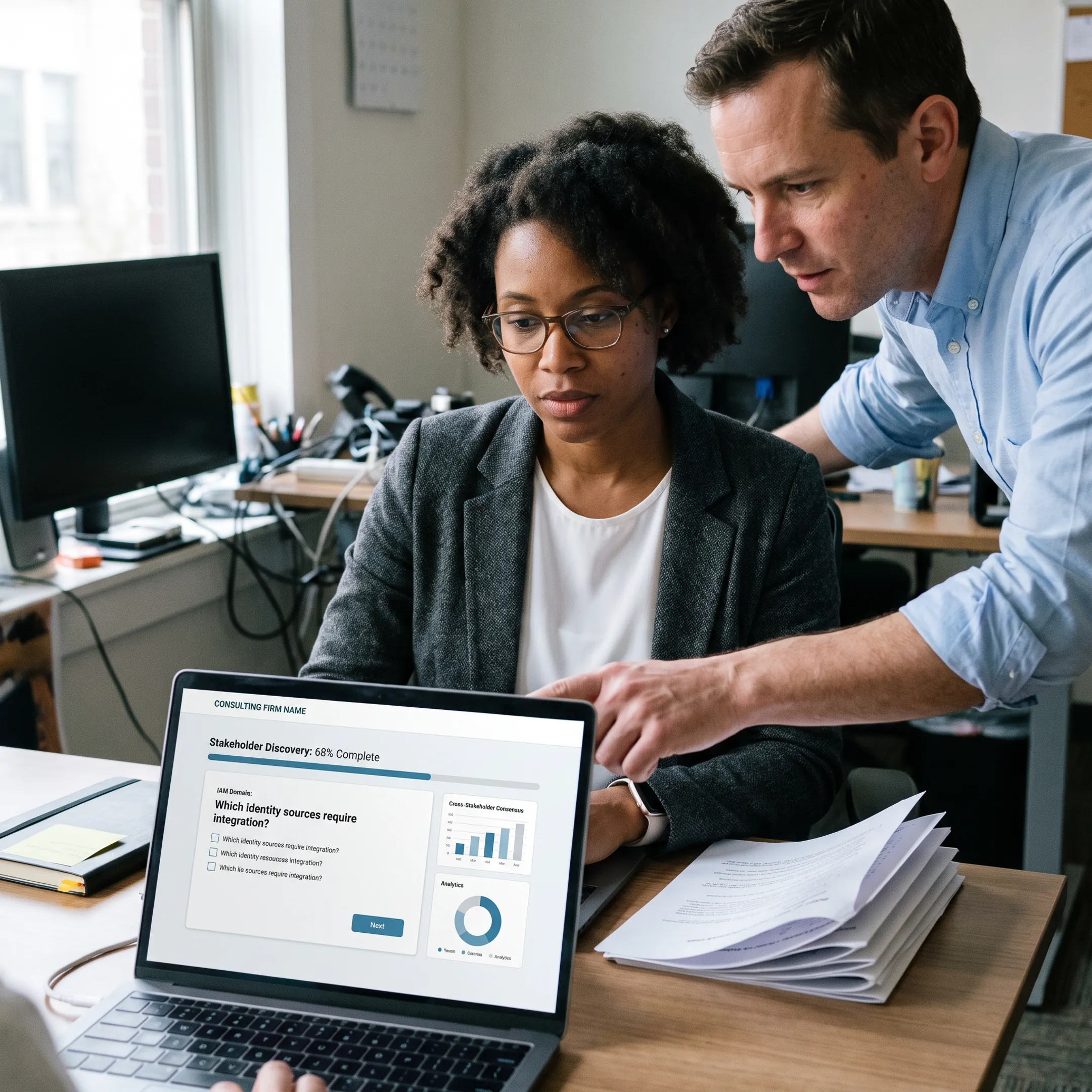 Branded assessment dashboard for consulting clients