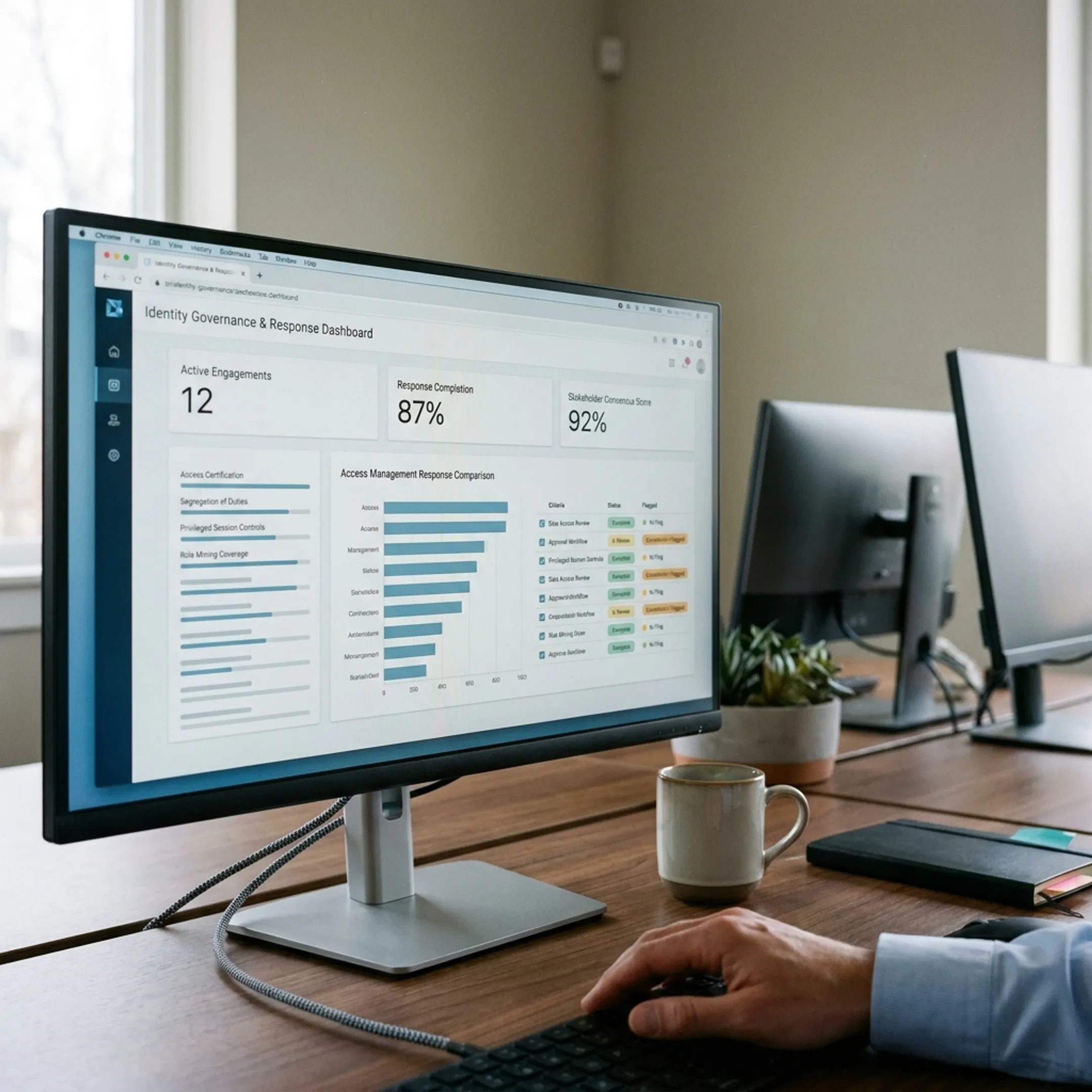 Identity management platform feature comparison interface