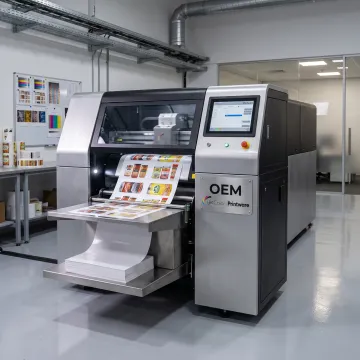 High-speed digital printer producing colorful cylindrical products