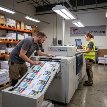 High-speed inkjet press in a commercial print facility