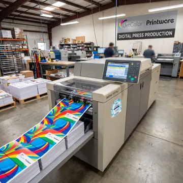 Digital inkjet printer producing custom coin envelopes