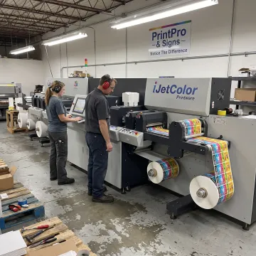 Digital label press producing full-color labels