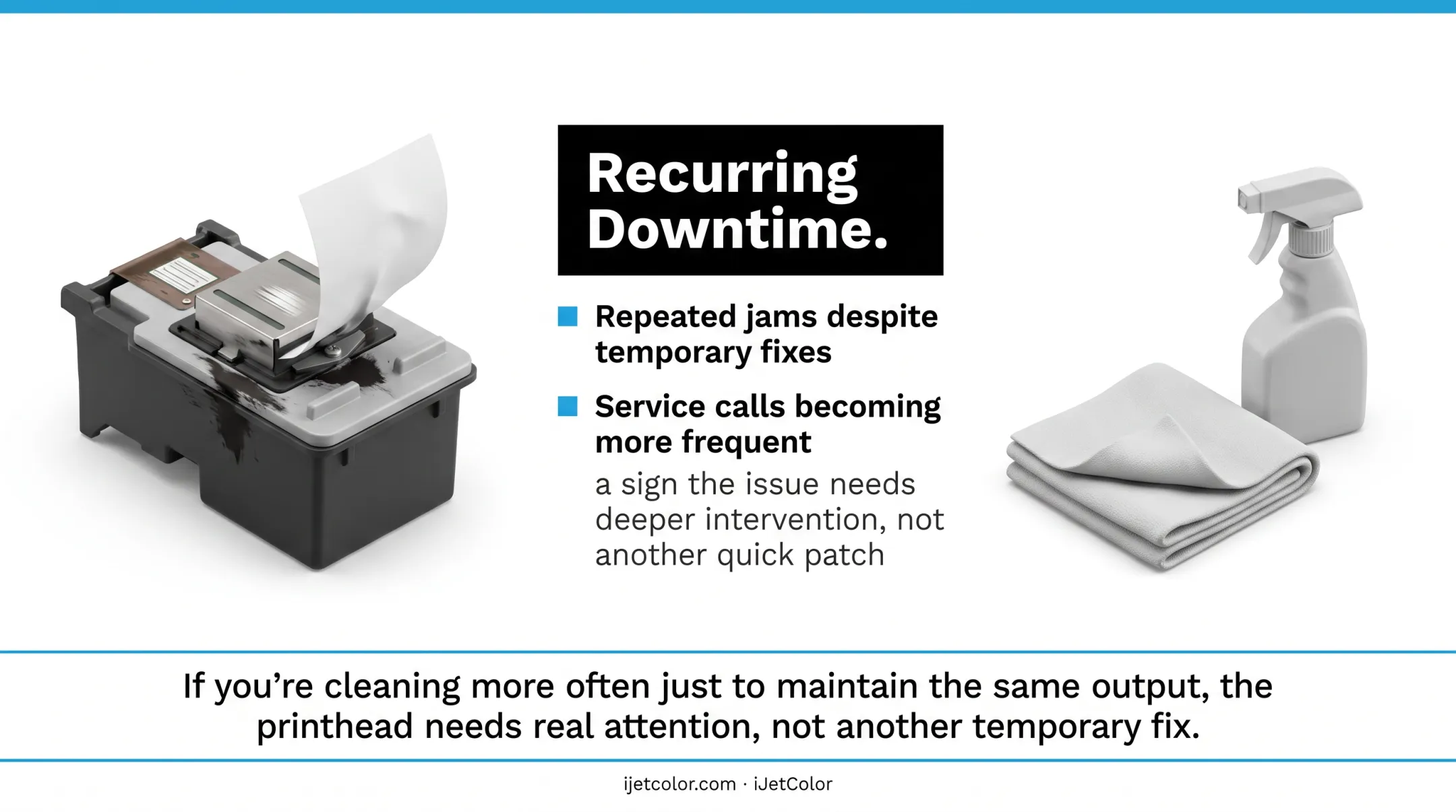 Warning signs checklist for commercial inkjet printer maintenance needs