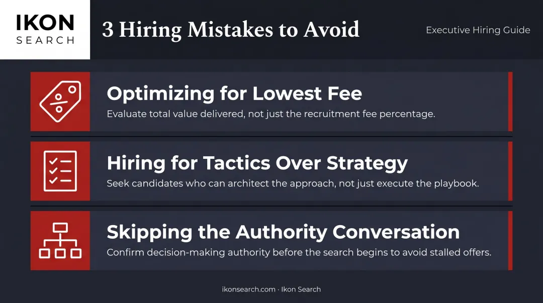 Three common fractional CMO hiring mistakes and how to avoid them