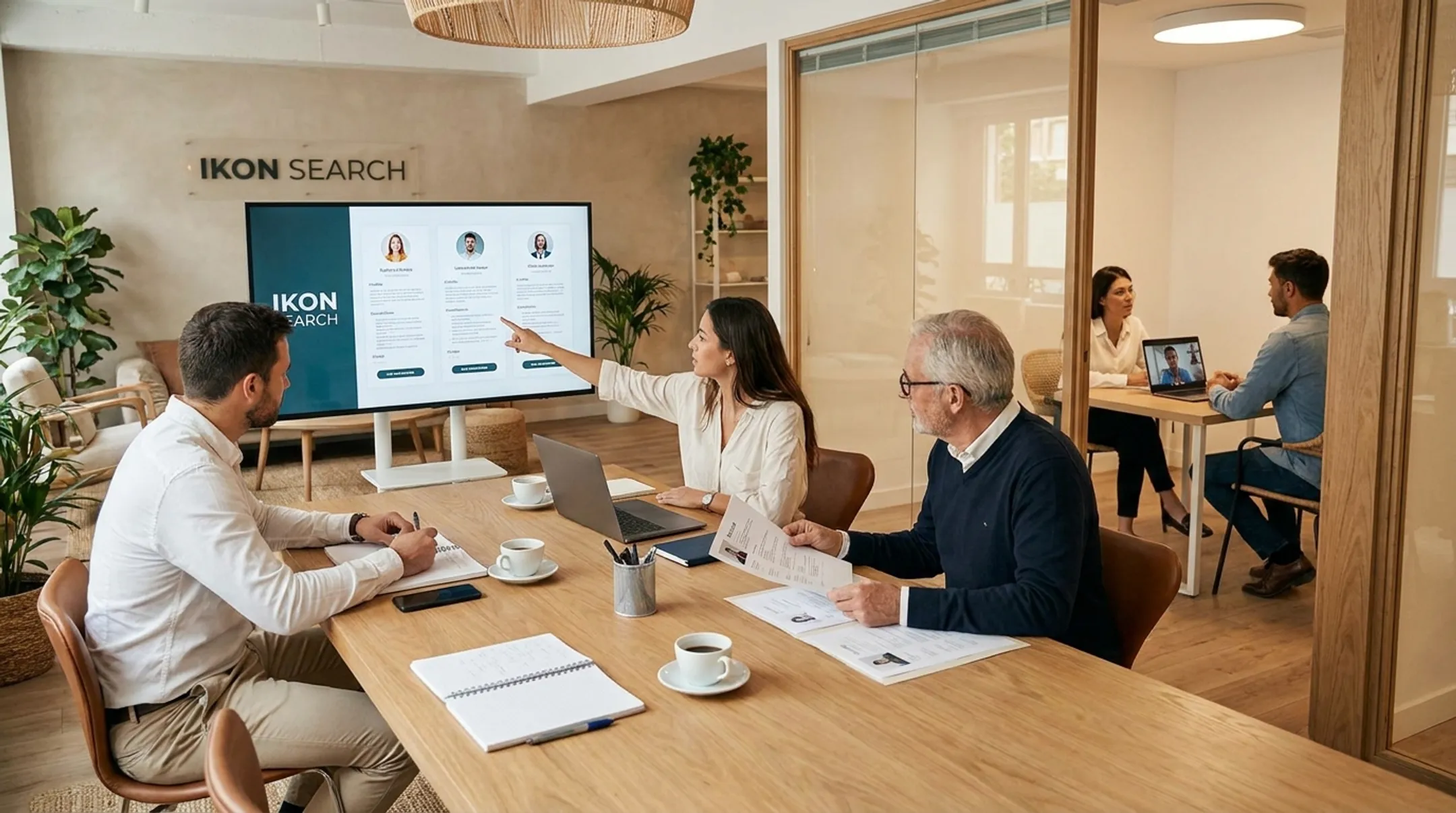 Ikon Search executive recruiters conducting candidate screening and interviews