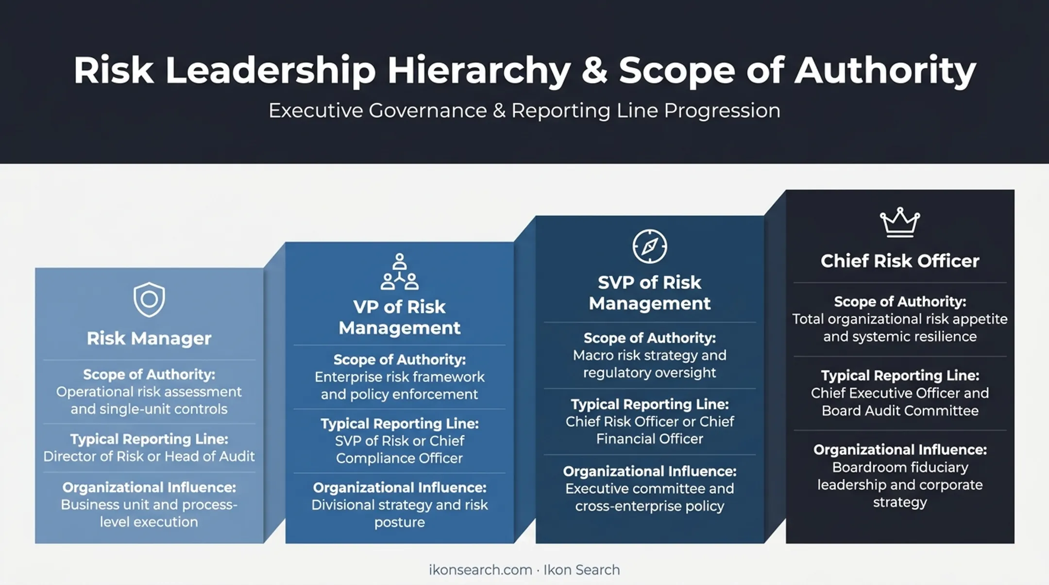SVP versus VP versus CRO versus Risk Manager role comparison chart