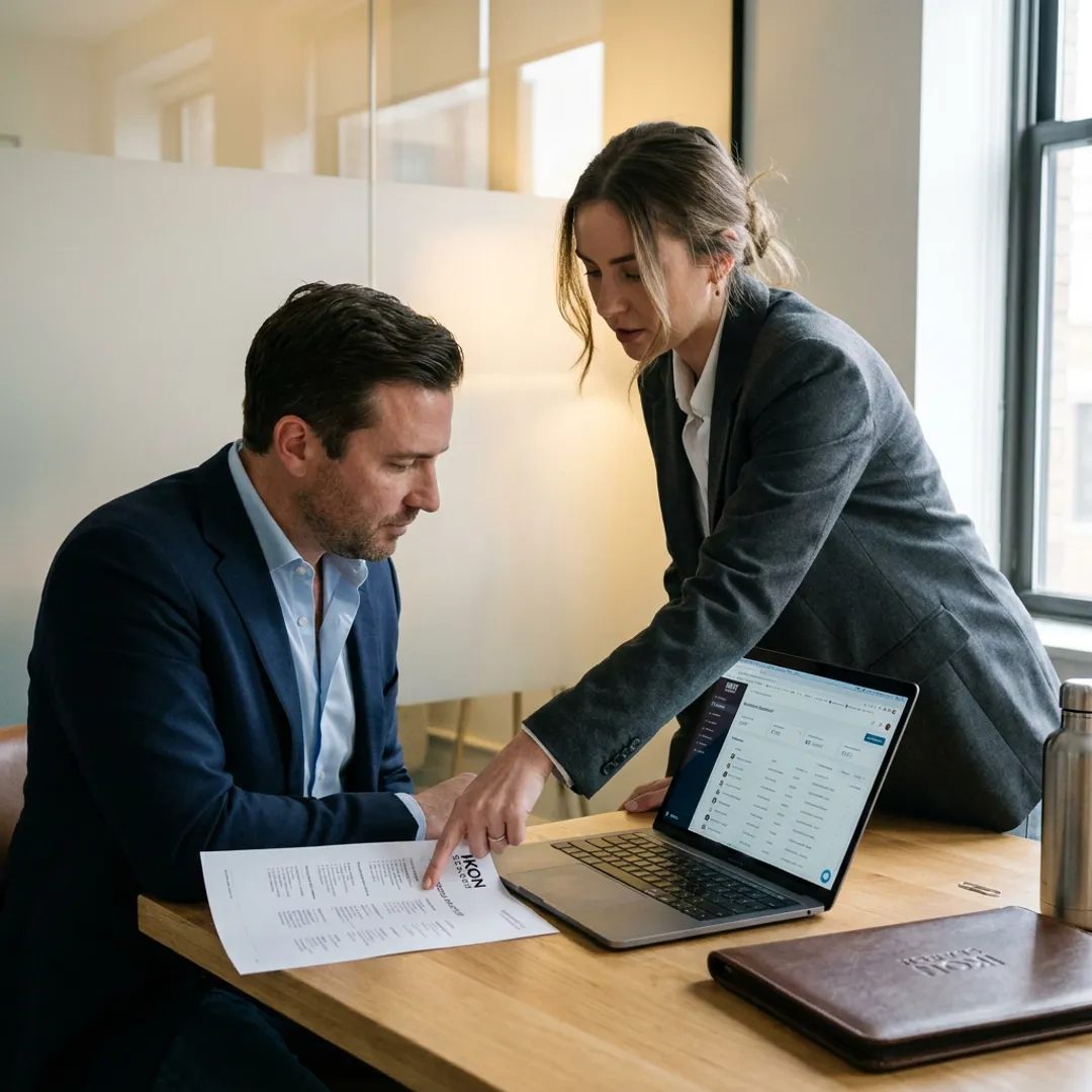 Recruiter discussing contract-to-hire staffing with a hiring manager