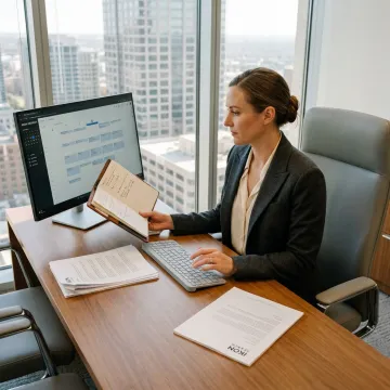 Executive assistant working in a Dallas office