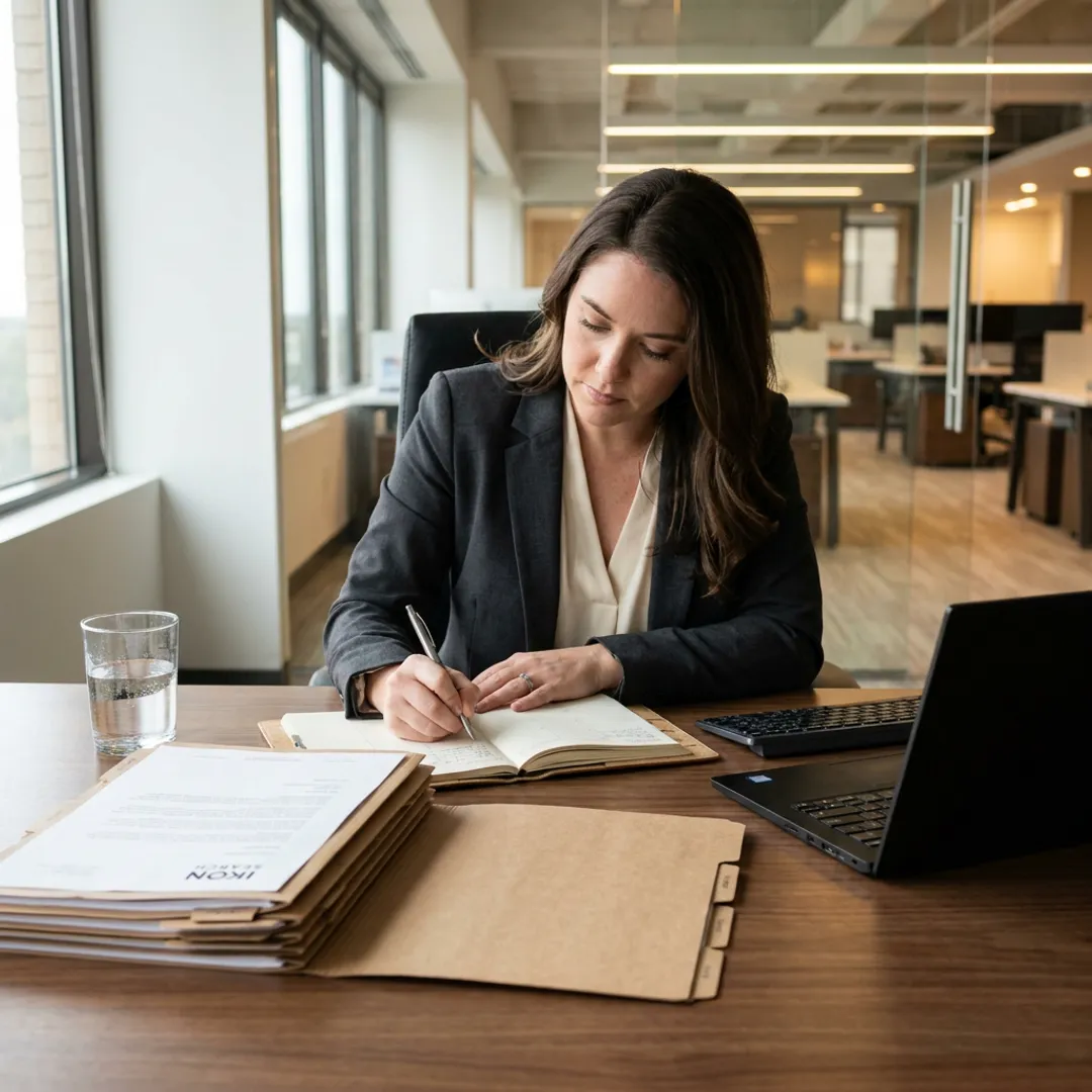 Executive assistant supporting a business leader in an office