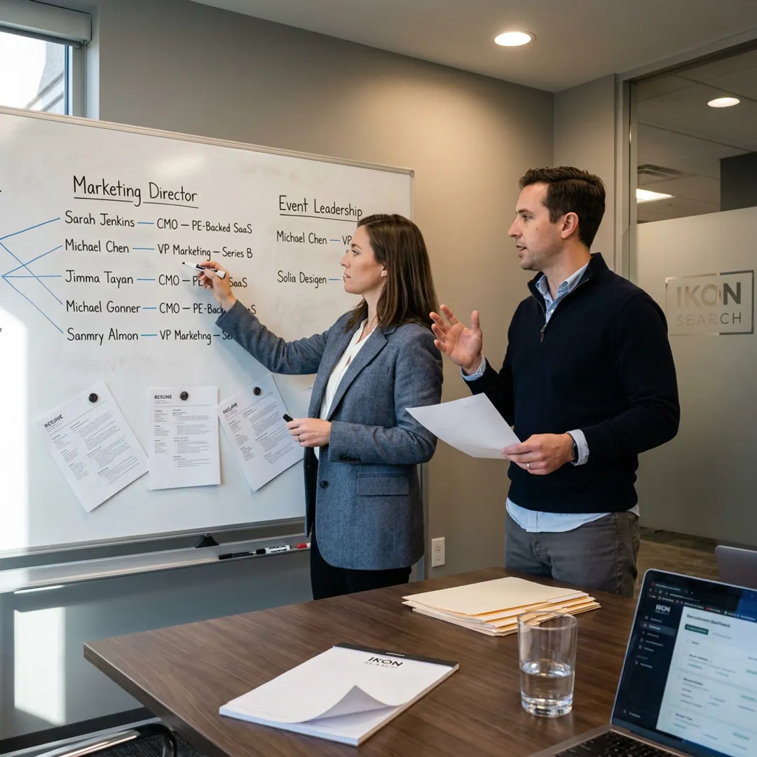 Recruitment team mapping marketing candidates