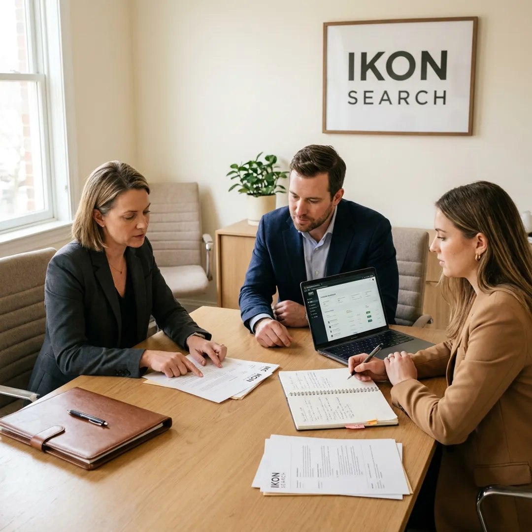 Recruitment team planning a marketing candidate search