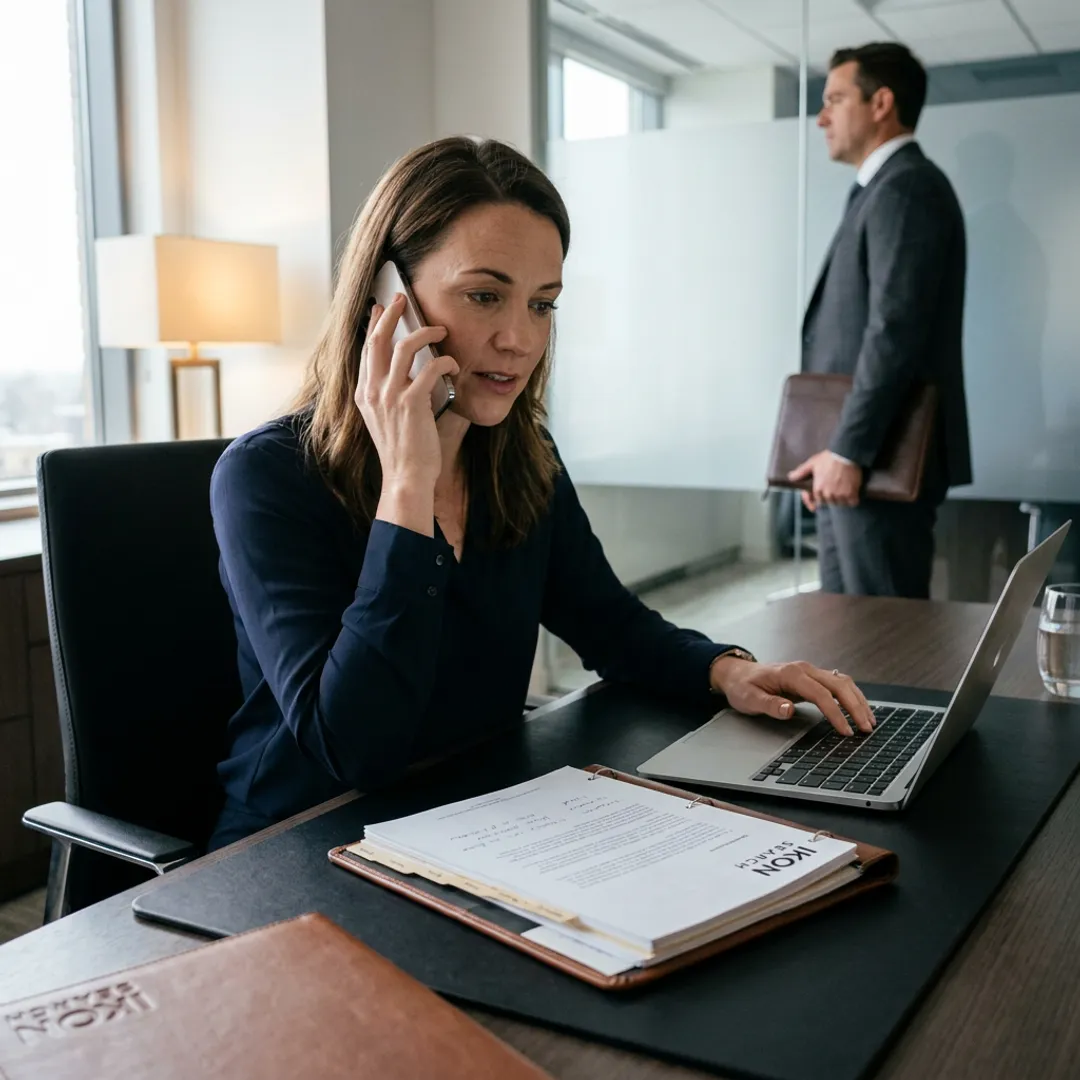 Executive assistant supporting CEO in corporate office
