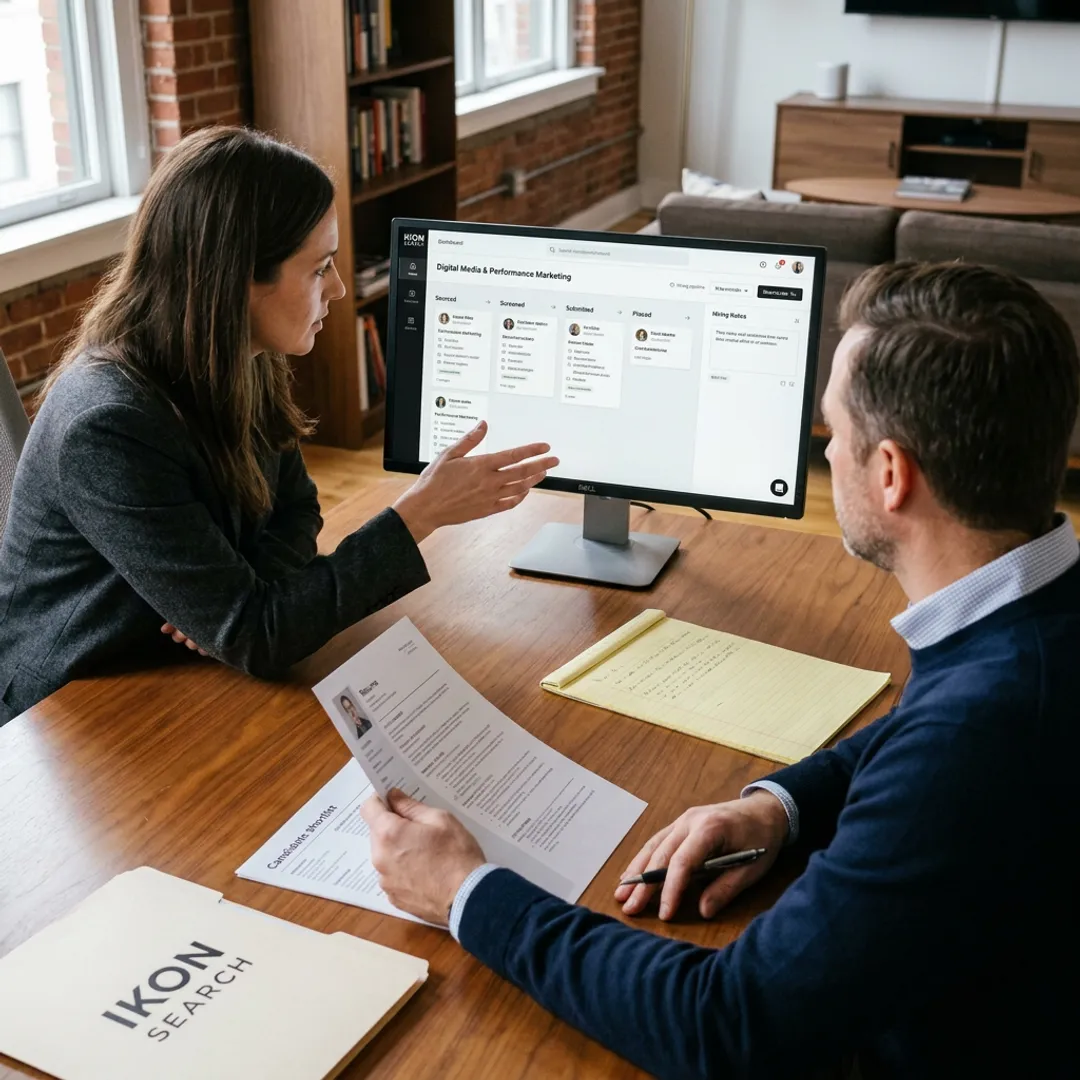 SaaS marketing recruiters reviewing candidate profiles