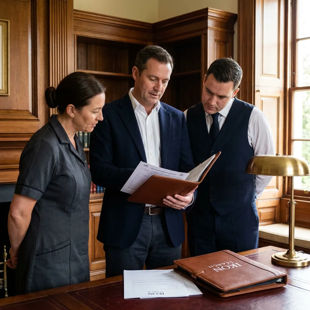 Estate manager coordinating private household staff