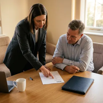 Recruiter discussing staffing process with hiring manager