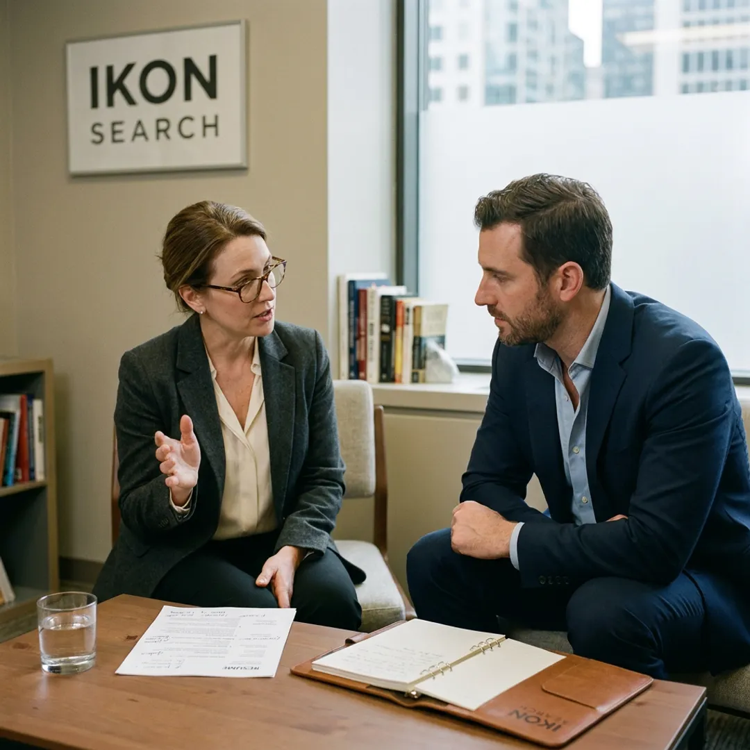 Recruiter interviewing outbound marketing director candidate