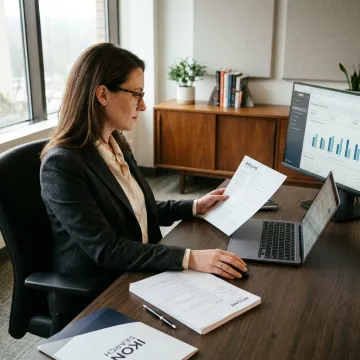 Recruiter reviewing Director of Content Marketing candidates
