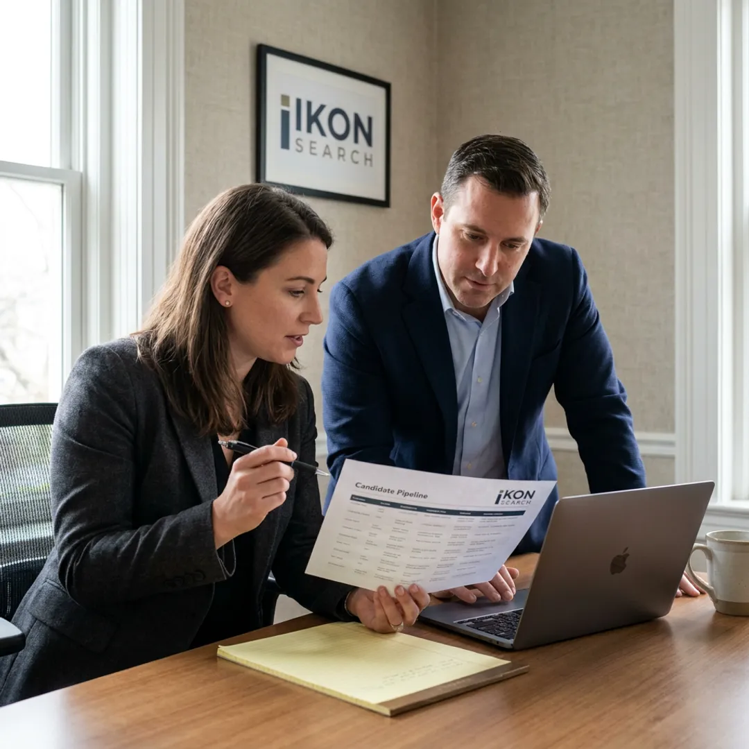 Recruiter coordinating a structured staffing process
