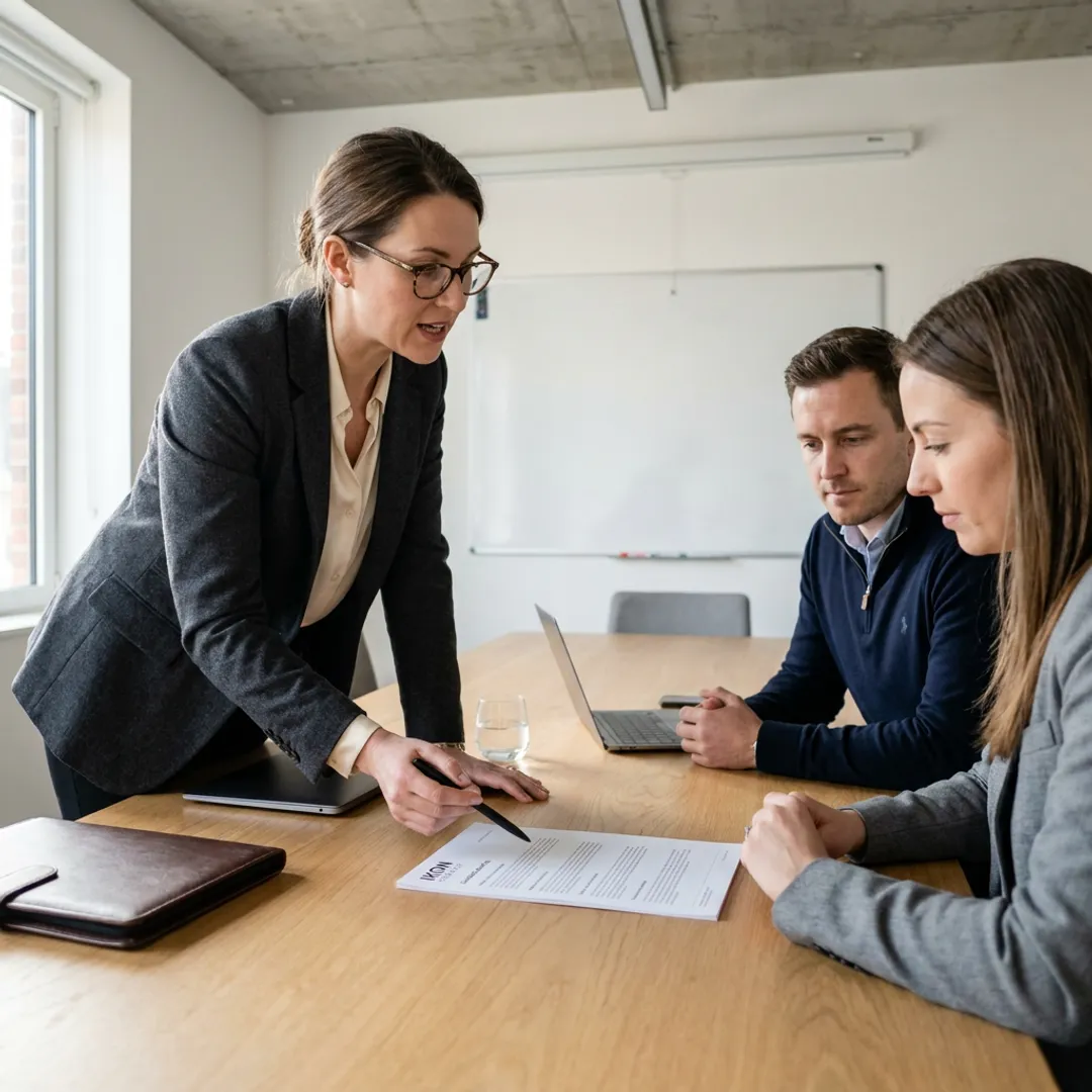Staffing consultant guiding a temp-to-permanent hiring process