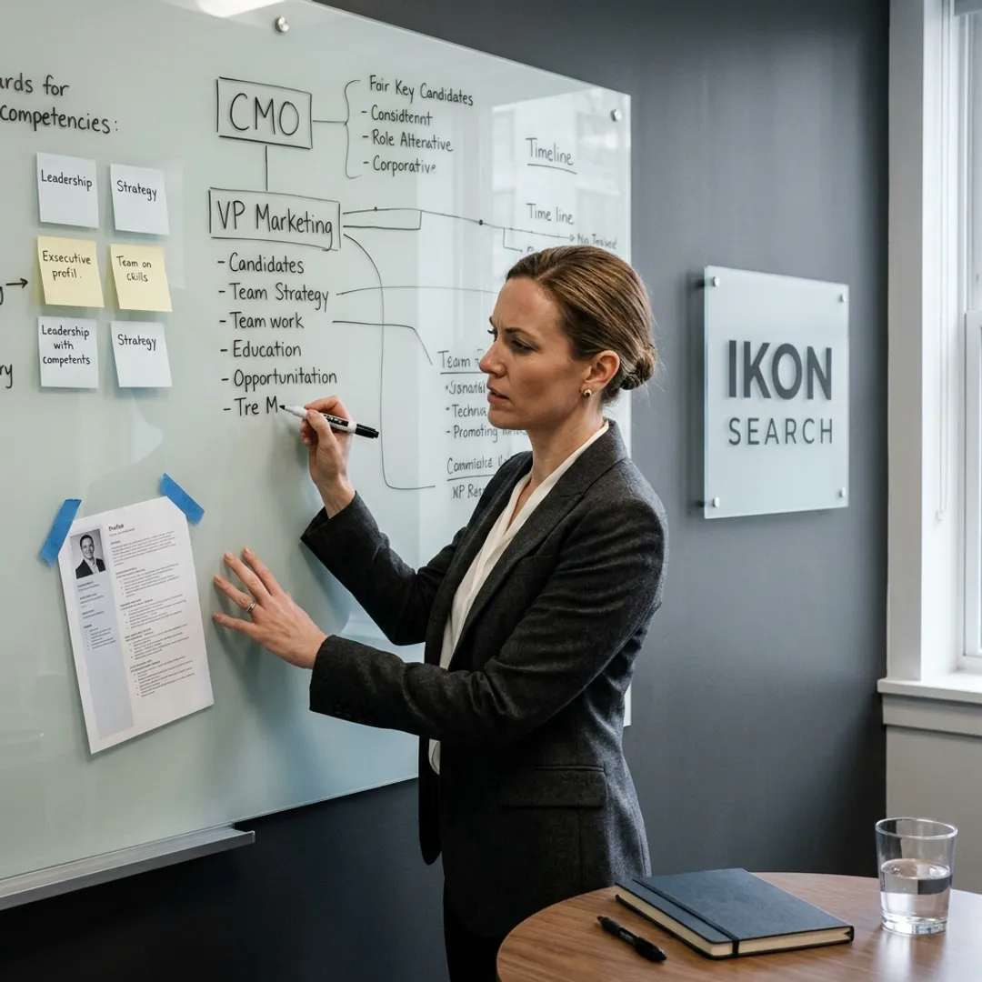 Recruiter guiding CMO placement process