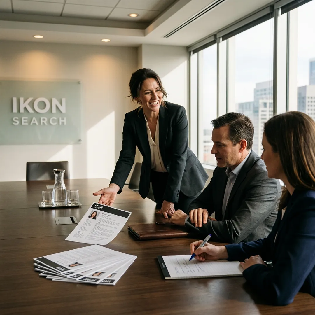 Executive search meeting for CMO hiring