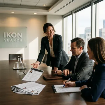 Executive search meeting for CMO hiring