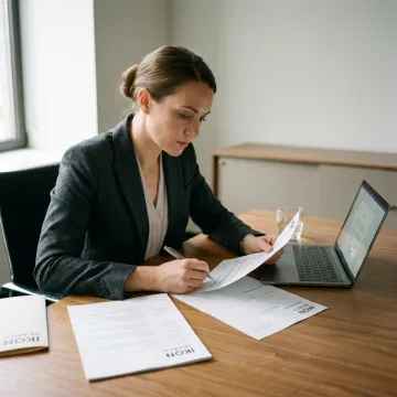 Recruiter reviewing hedge fund EA candidates