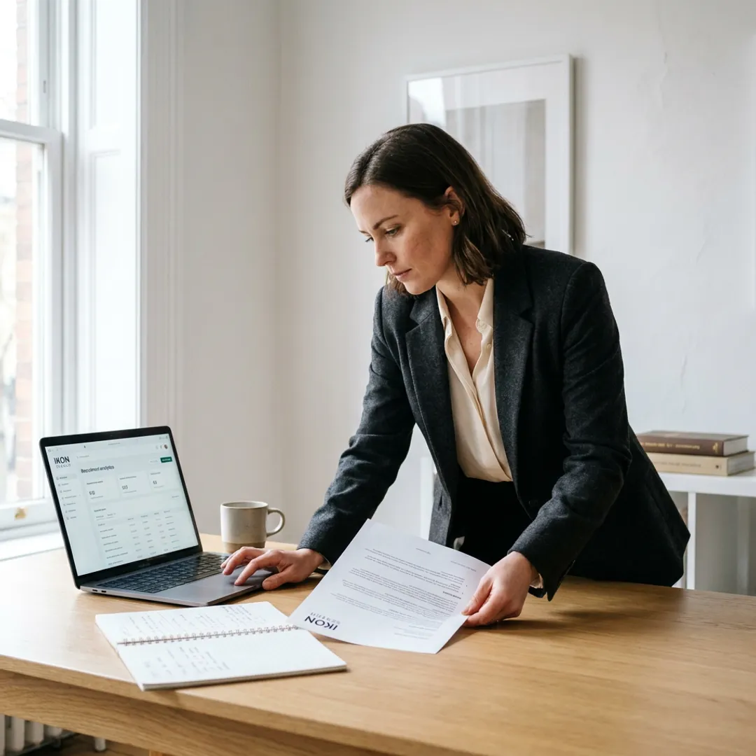Growth marketing recruiter reviewing candidate profiles