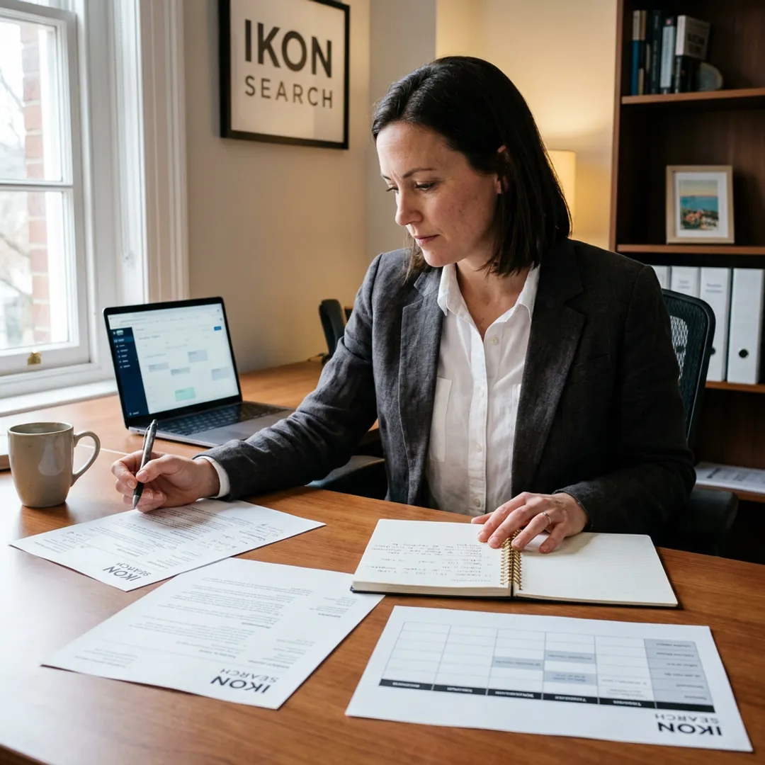 Recruiter reviewing temp-to-perm hiring process