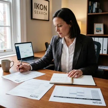 Recruiter reviewing temp-to-perm hiring process