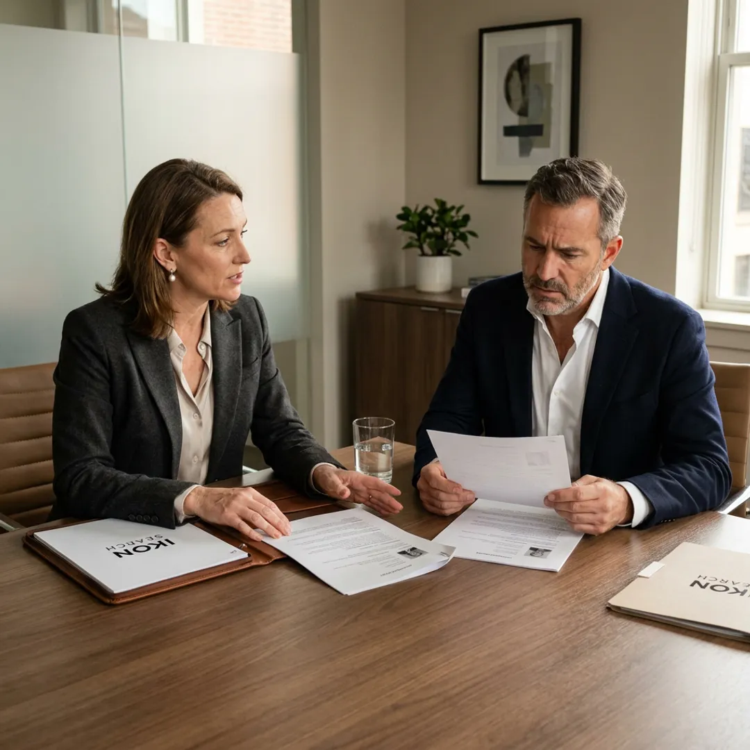 Executive recruiter interviewing Chief of Staff candidate