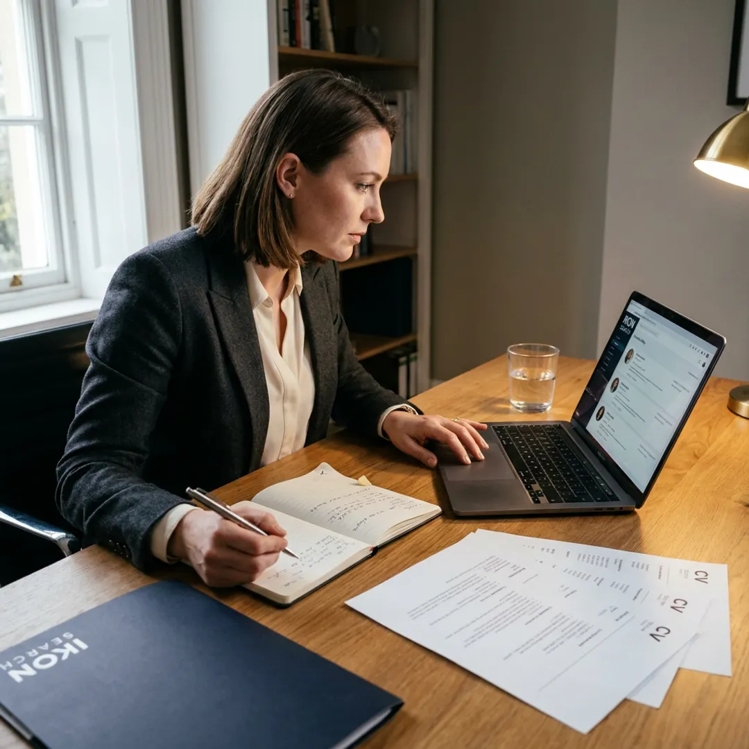 Recruiter screening candidates for HR staffing roles