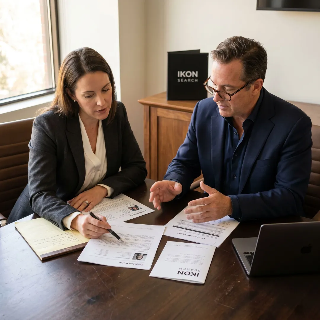 Executive recruiters discussing CHRO search strategy