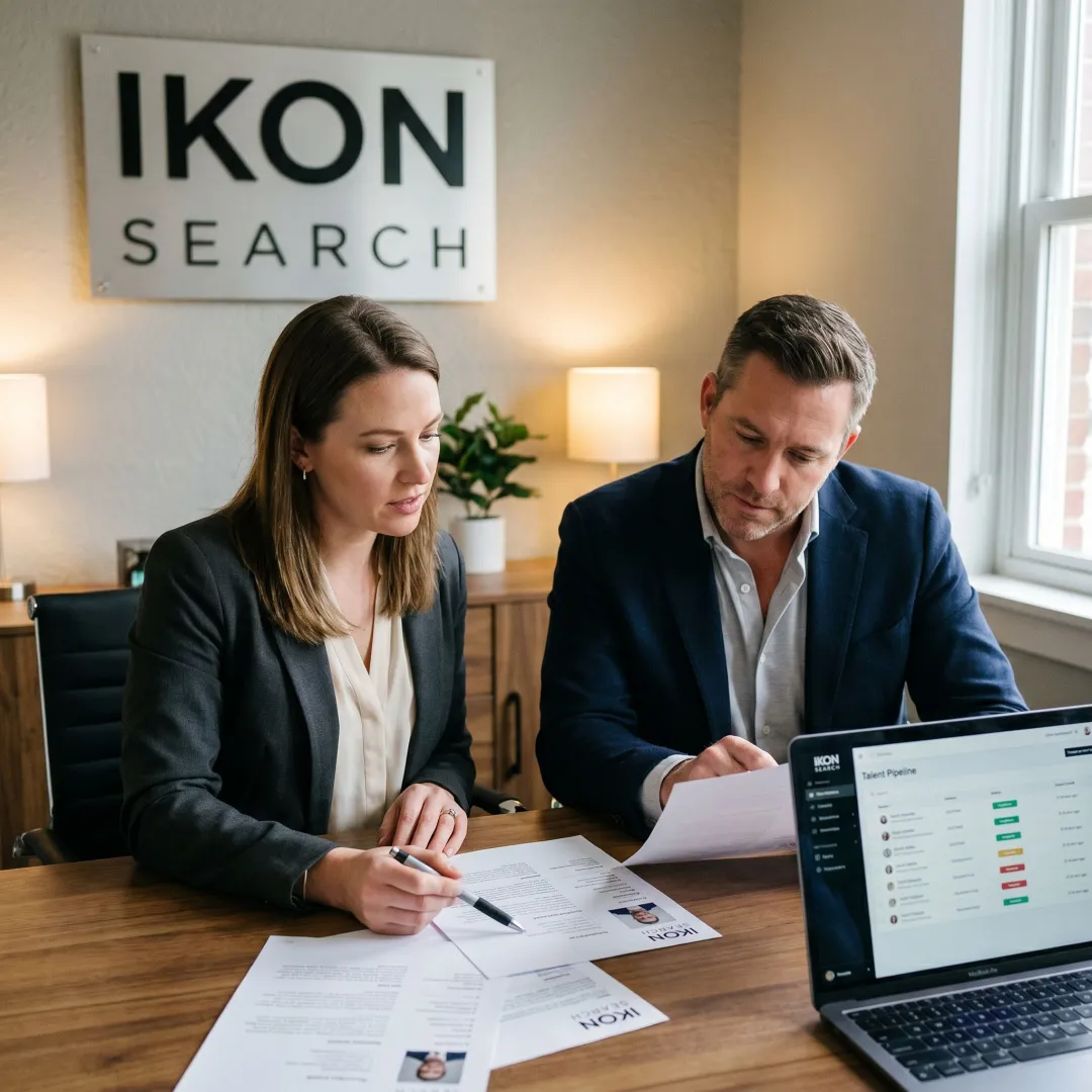 Recruitment team reviewing HR candidate profiles