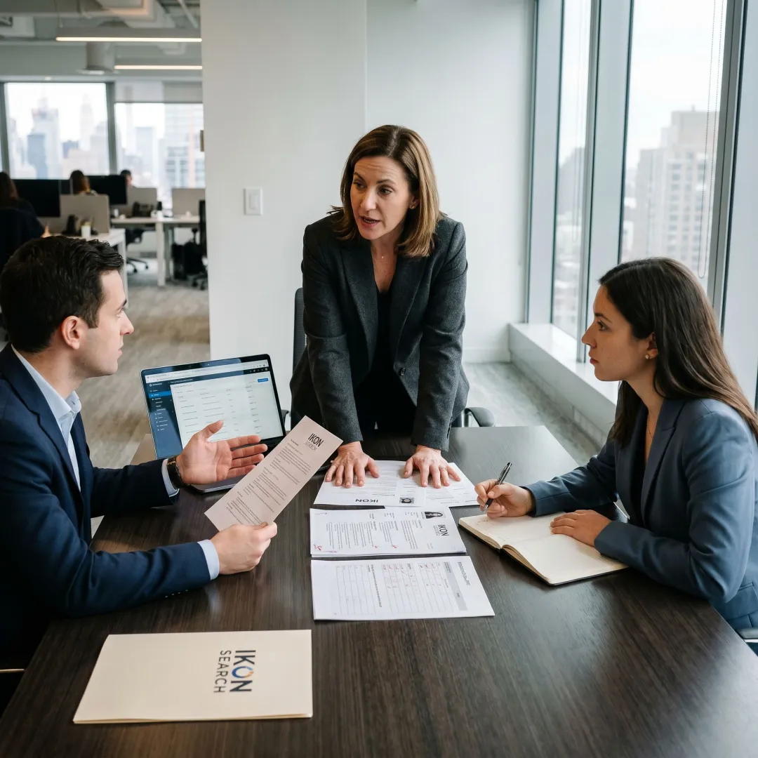 Recruiters reviewing operations manager candidates