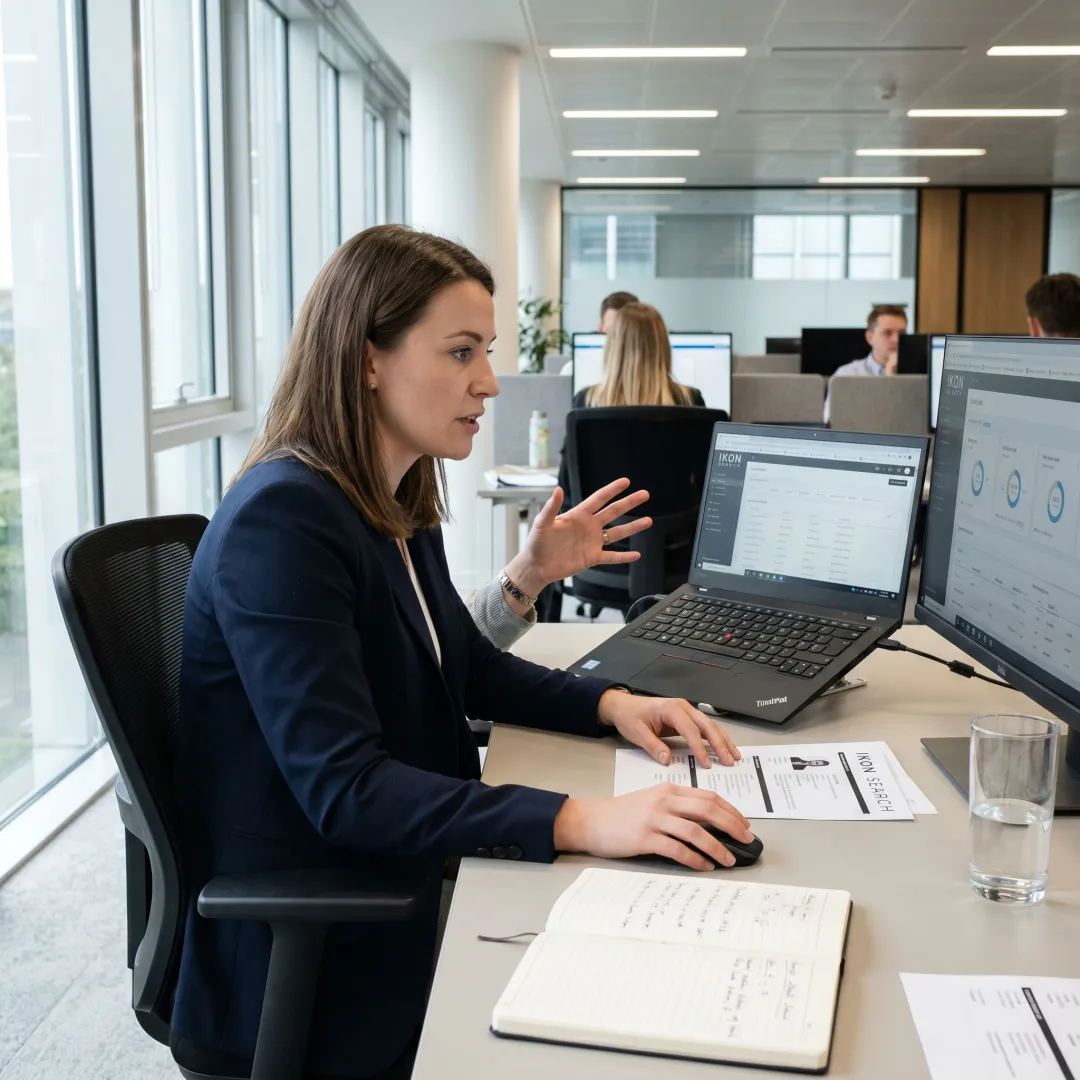 Recruiter reviewing SEO candidate profiles
