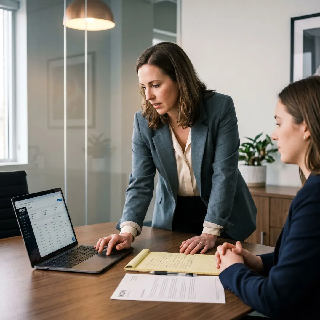 Recruiter interviewing a personal assistant candidate