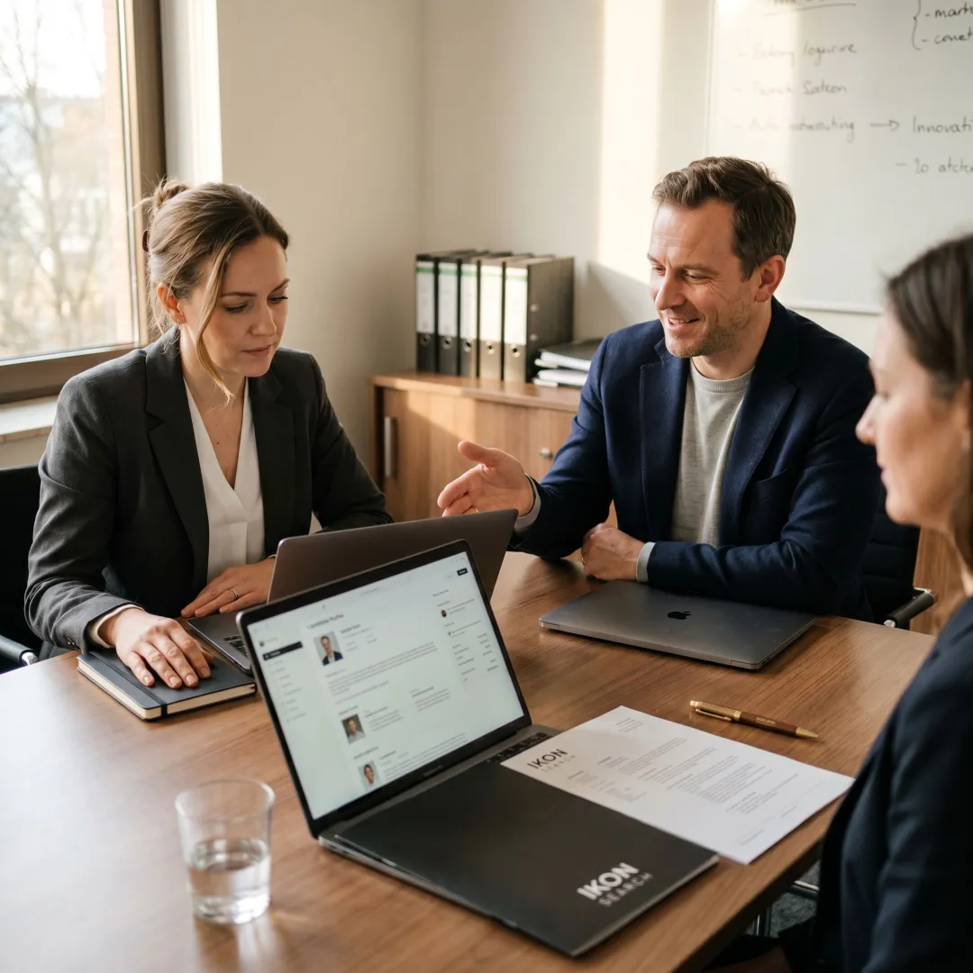 Recruiting team reviewing candidate profiles