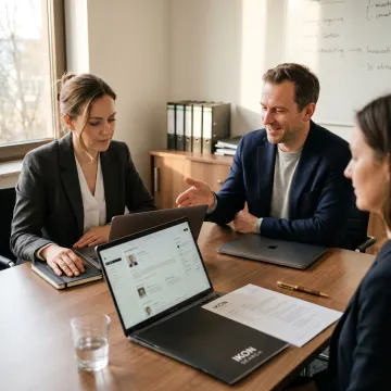 Recruiting team reviewing candidate profiles