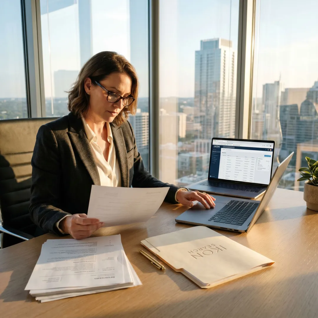 Legal recruiter consulting with Austin hiring team
