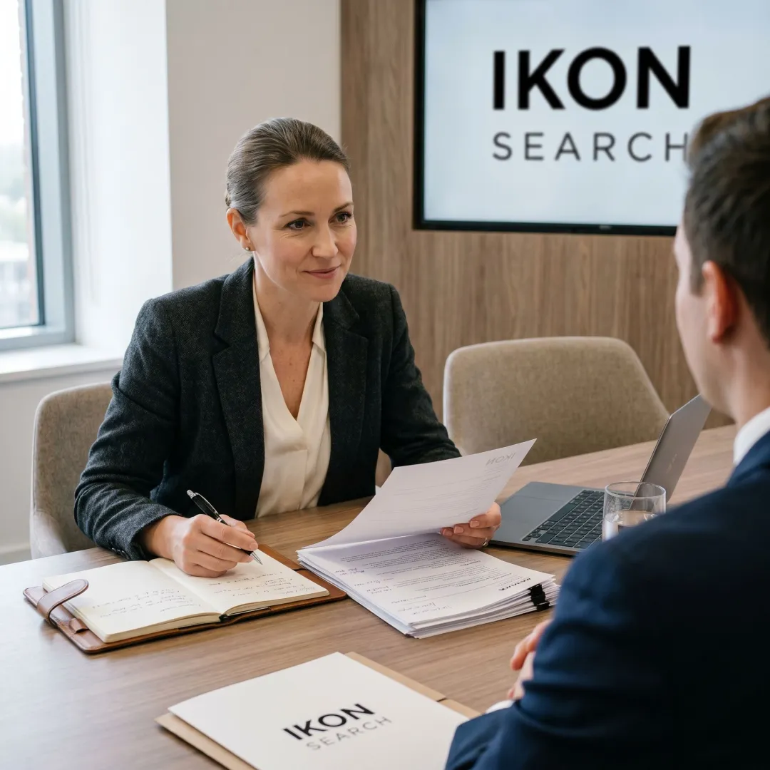 HR recruiter interviewing a candidate