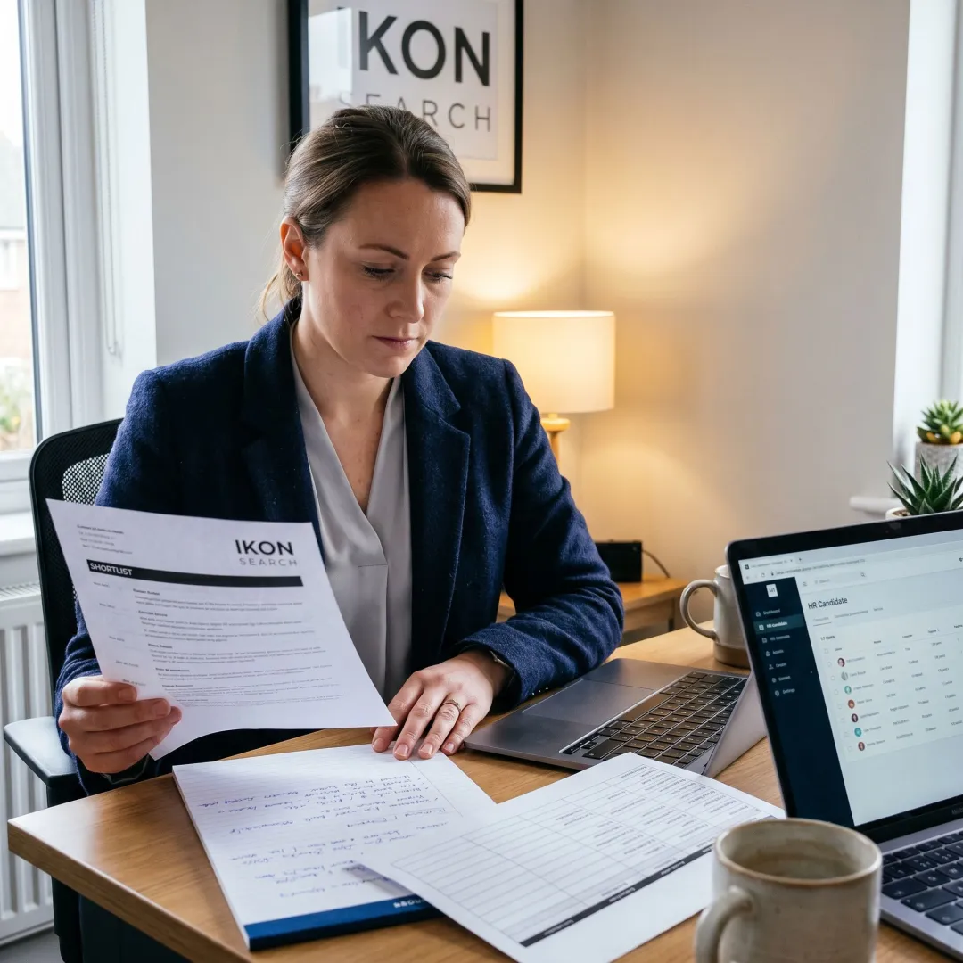 Recruiter reviewing candidate profiles