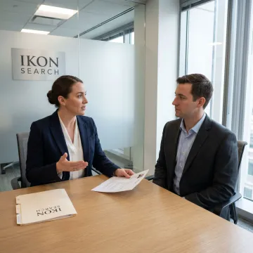 Legal recruiter interviewing professional candidate