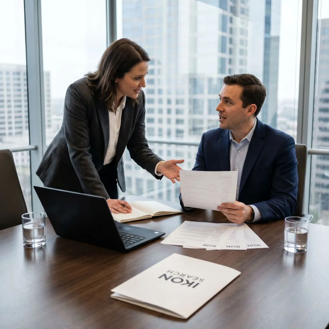 Recruiter interviewing HR candidate