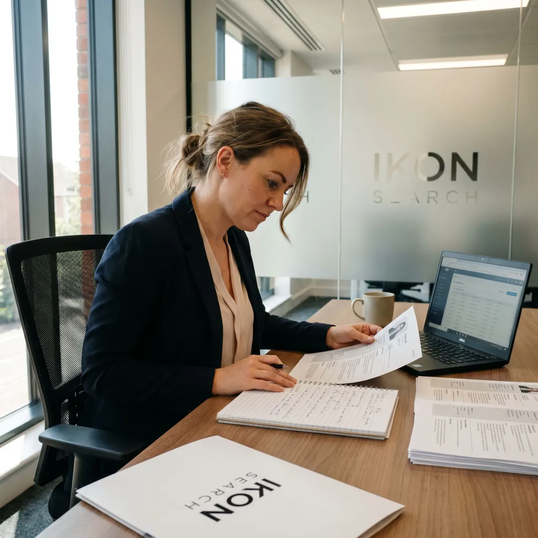 Recruiter coordinating administrative candidate interviews