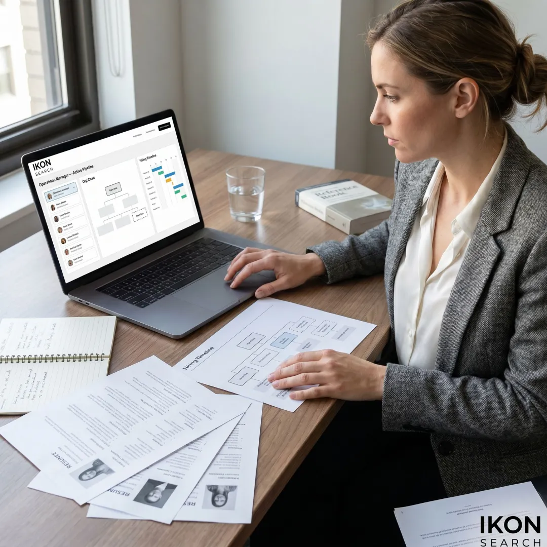 Recruiter coordinating an operations manager hiring process