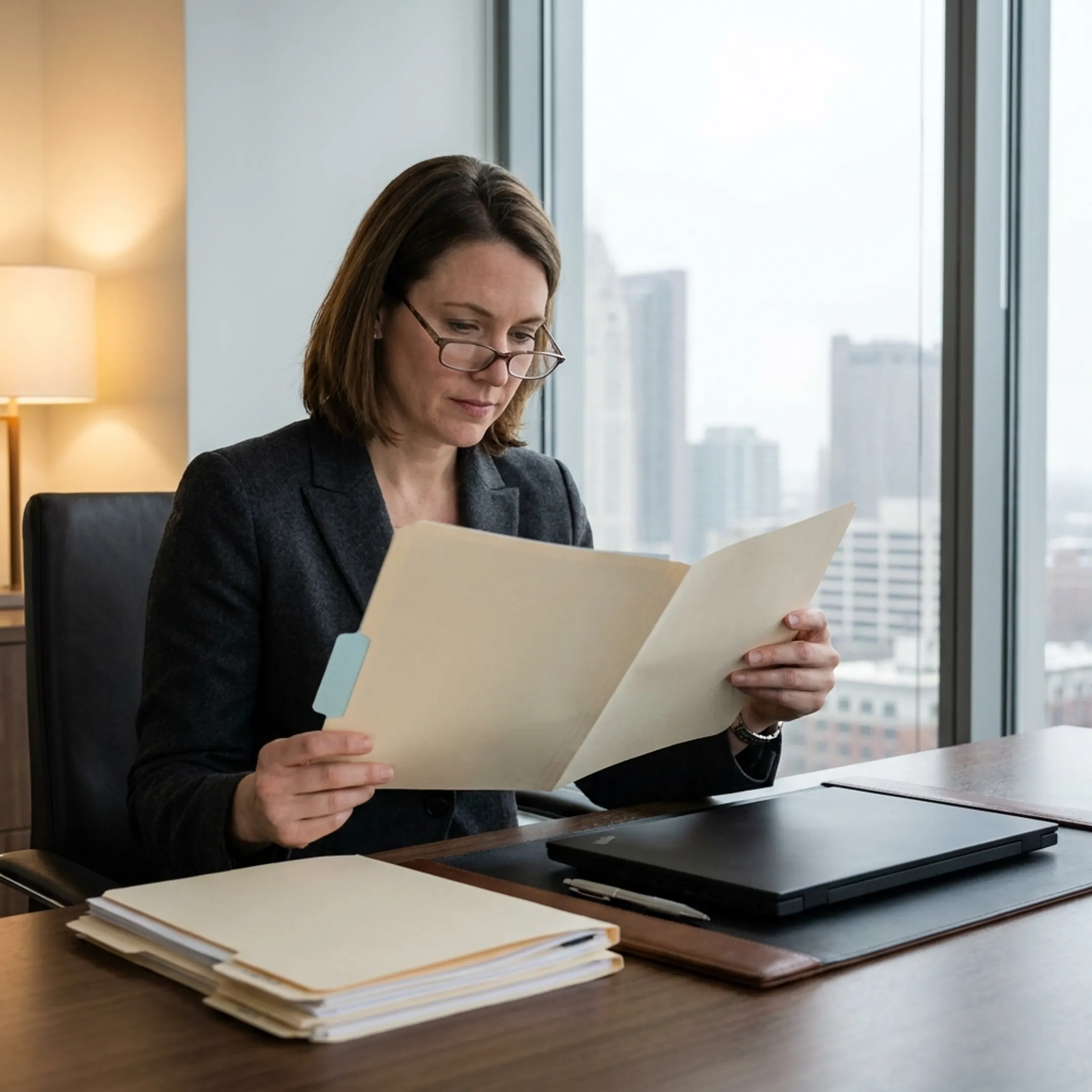 Legal recruitment evaluation process illustration